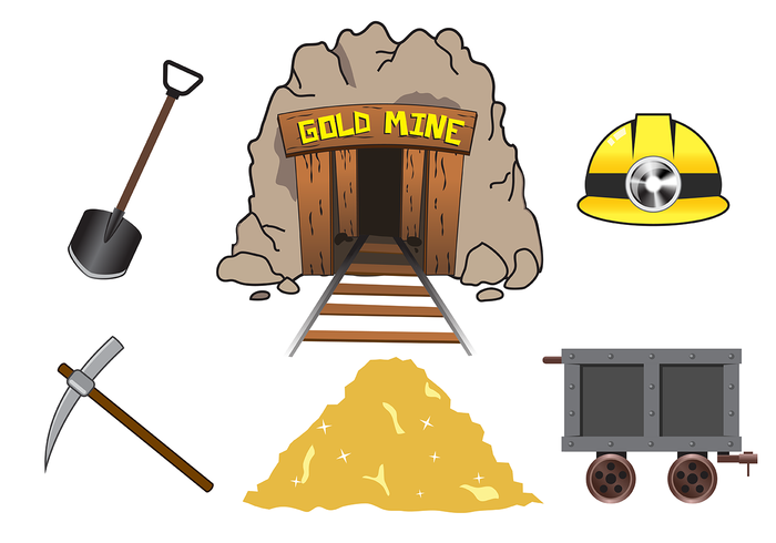 700x490 Free Gold Mine Vector