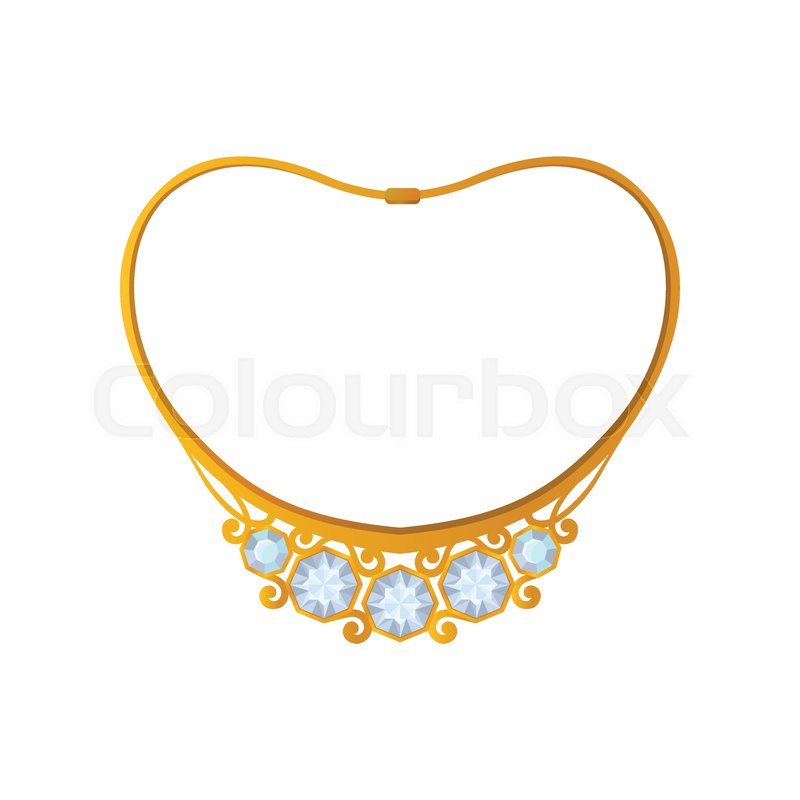 Gold Necklace With Five Blue Gems Stock Vector Colourbox 800x800 Gold Necklace With Five Blue Gems Stock Vector Colourbox