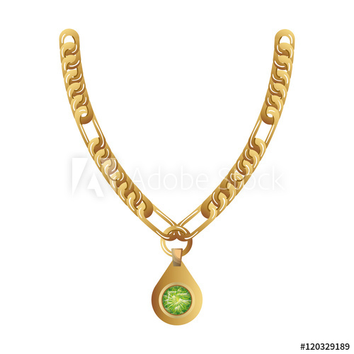 Jewelry Gold Necklace With Precious Stone Luxury And Fashion 500x500 Jewelry Gold Necklace With Precious Stone Luxury And Fashion