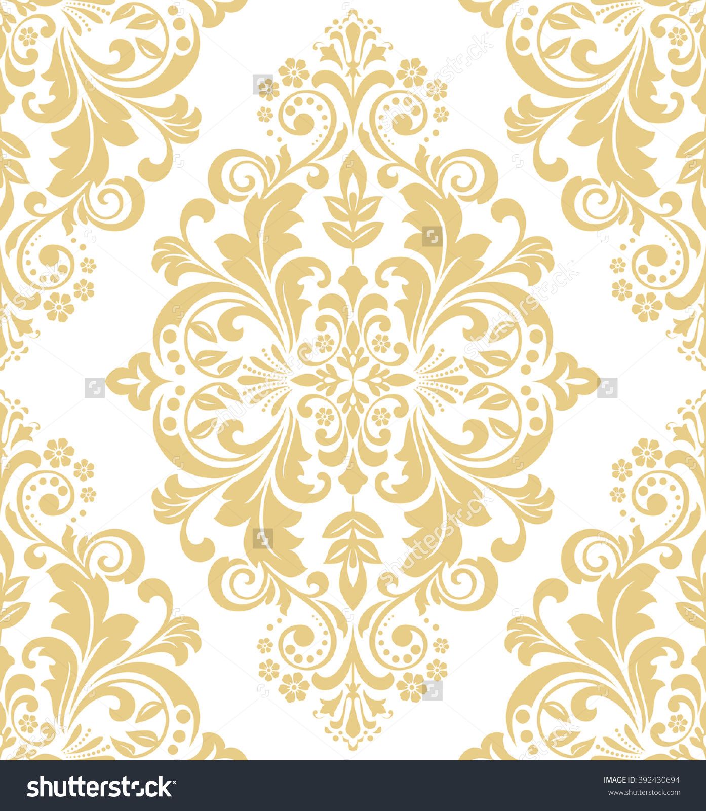 1394x1600 Floral Pattern Wallpaper Baroque, Damask Seamless Vector
