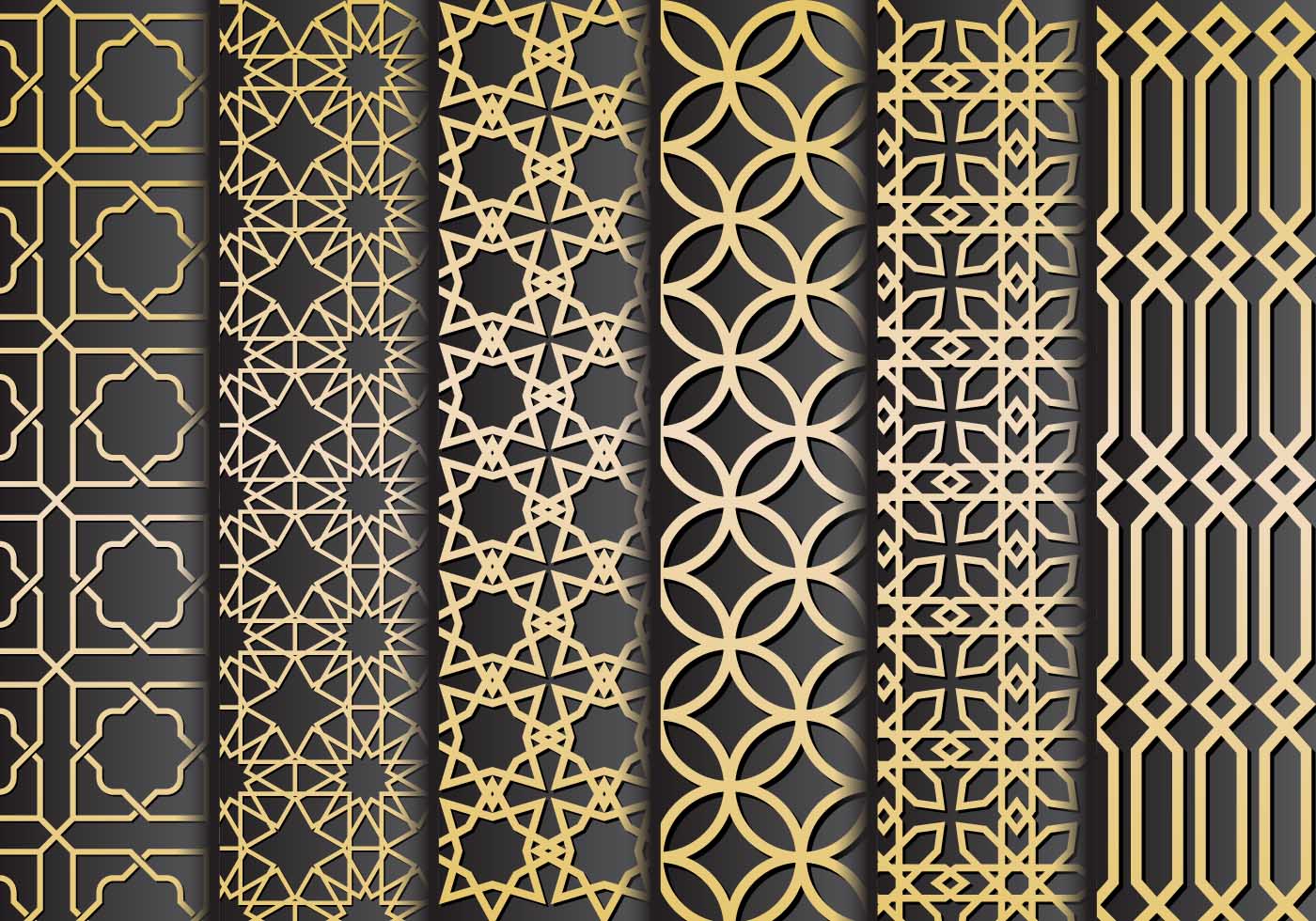1400x980 Gold Pattern Free Vector Art