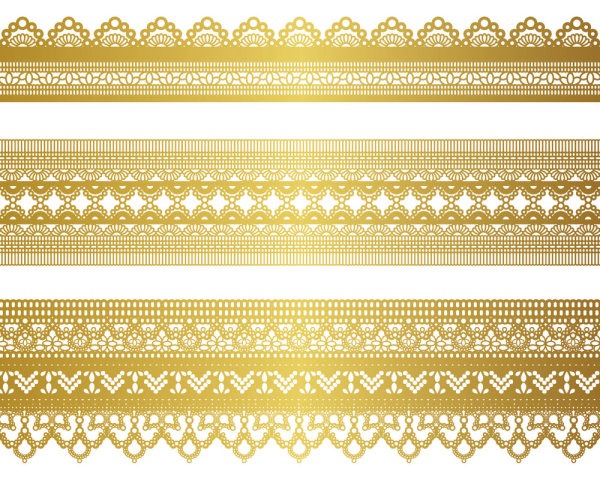 600x480 Gold Lace Pattern Vector Material My Free Photoshop World