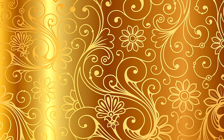 728x455 Hd Wallpaper Brown Wallpaper, Background, Gold, Pattern, Vector