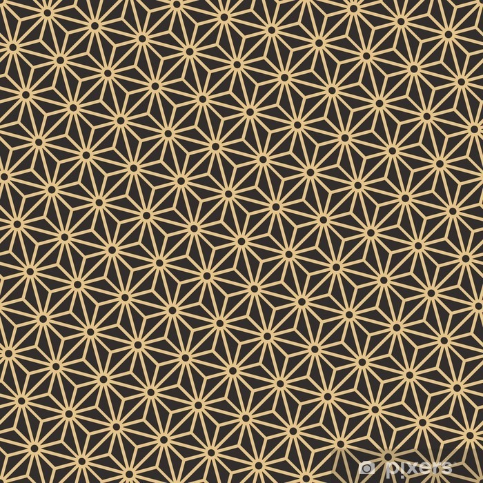 700x700 Seamless Antique Palette Black And Gold Diagonal Japanese Asanoha