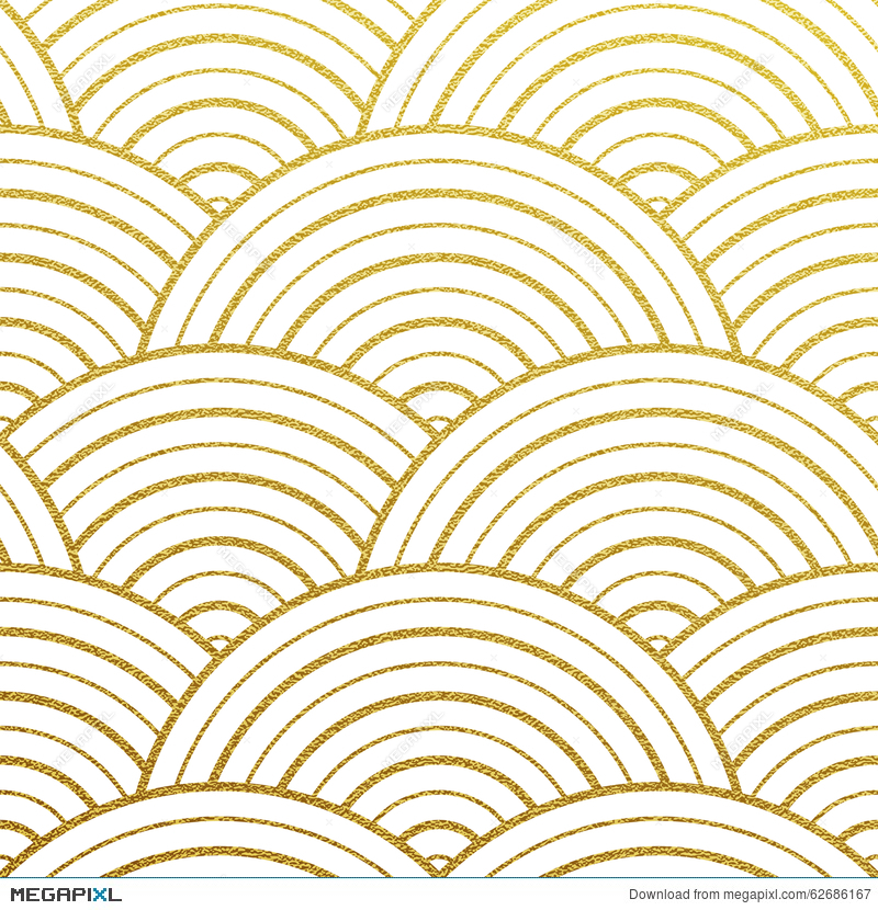 800x830 Vector Geometric Gold Pattern Illustration