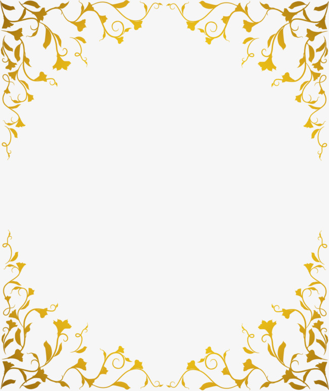650x773 Vector Gold Pattern Frame, Vector, Golde