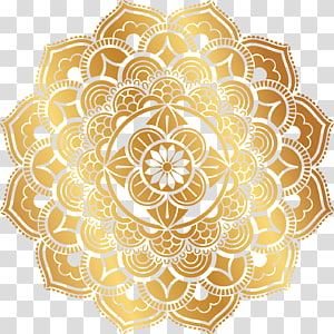 300x300 Brown Floral Template, Motif Pattern, Painted Gold Pattern