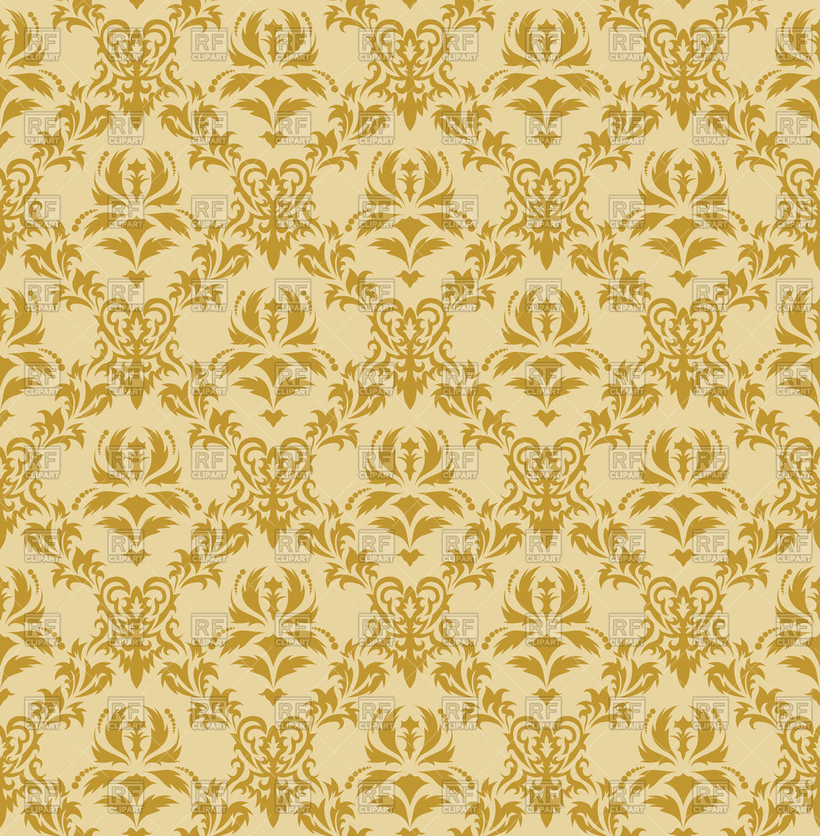 1178x1200 Damask Seamless Gold Pattern Vector Image Of Backgrounds, Textures