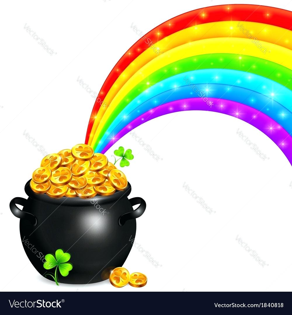 Pot Of Gold Rainbow Pot Of Gold With Magic Rainbow Vector Image 1000x1080 Pot Of Gold Rainbow Pot Of Gold With Magic Rainbow Vector Image
