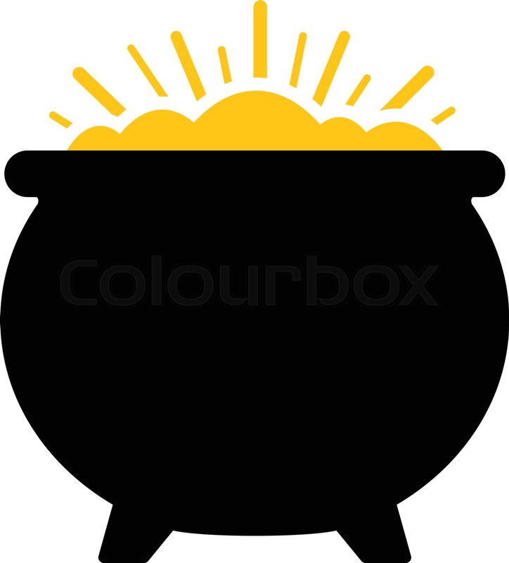 Pot Of Gold Vector Icon Stock Vector Colourbox 724x800 Pot Of Gold Vector Icon Stock Vector Colourbox