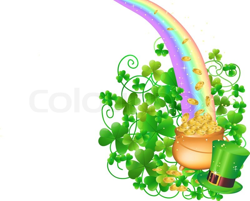 Pot Of Gold And Rainbow Stock Vector Colourbox 800x644 Pot Of Gold And Rainbow Stock Vector Colourbox
