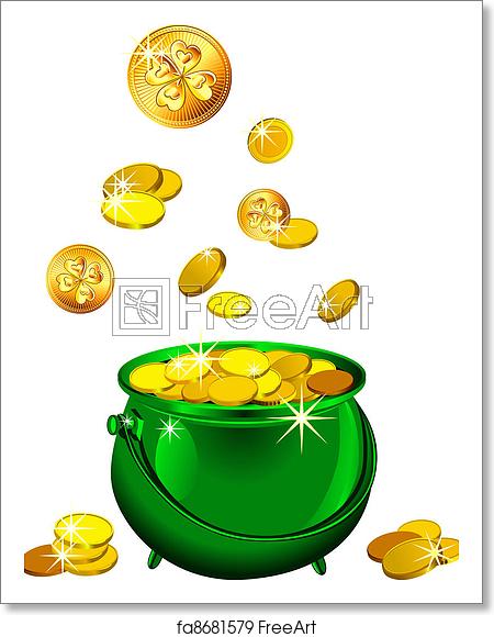 Gold Pot Vector at Vectorified.com | Collection of Gold Pot Vector free ...