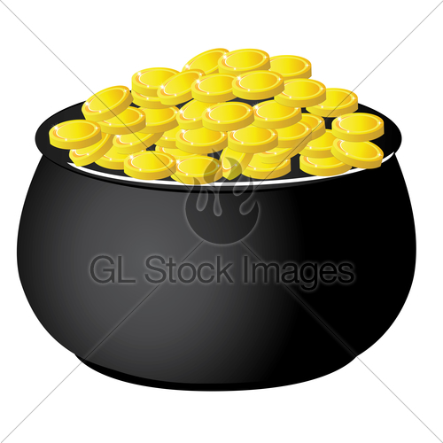 Vector Pot Of Gold Gl Stock Images 500x500 Vector Pot Of Gold Gl Stock Images