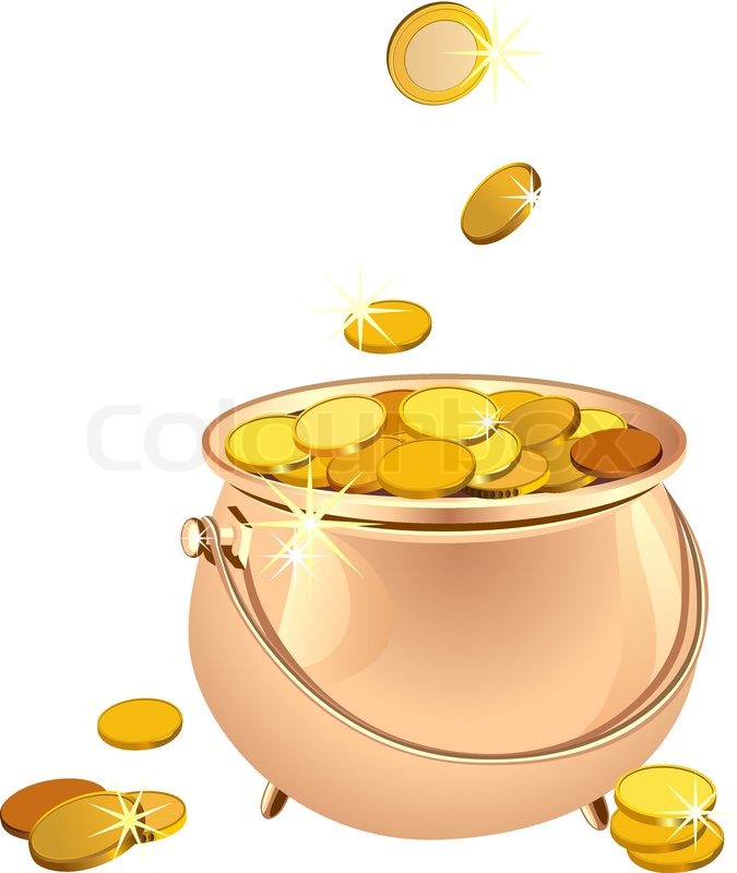 Vector Shiny Metal Pot Filled With Stock Vector Colourbox 675x800 Vector Shiny Metal Pot Filled With Stock Vector Colourbox