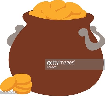 Gold Pot Vector Illustration Icon Premium Clipart 434x397 Gold Pot Vector Illustration Icon Premium Clipart