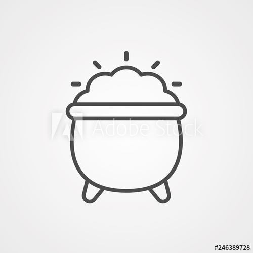 Gold Pot Vector Icon Sign Symbol 500x500 Gold Pot Vector Icon Sign Symbol