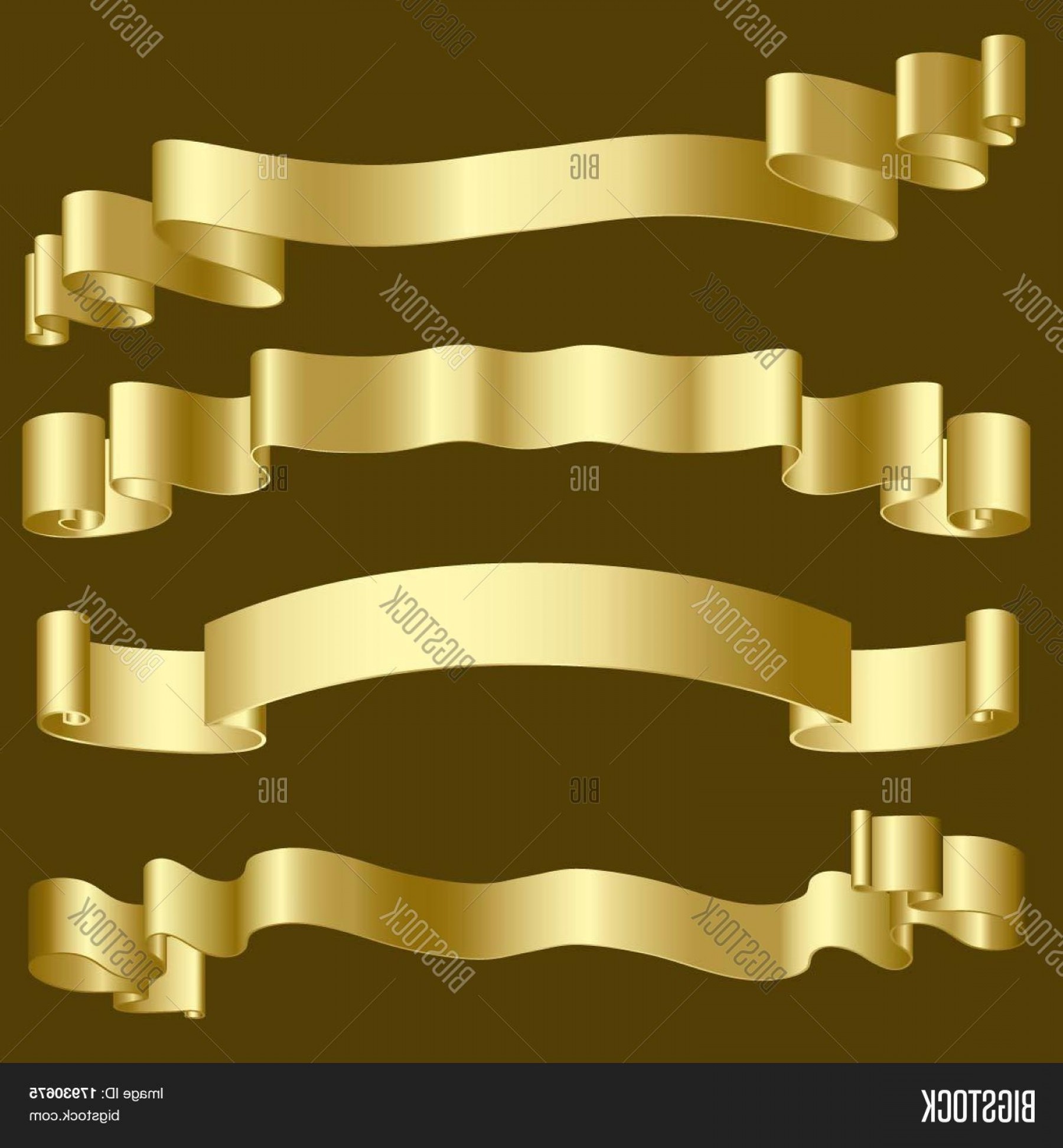 1800x1944 Gold Ribbon Banner Vector Catchsplace
