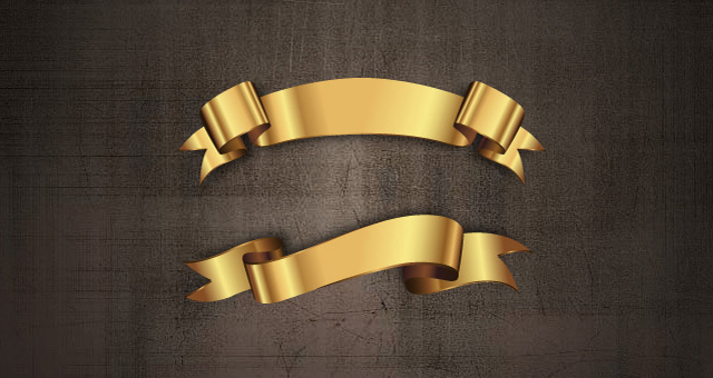 640x340 Golden Decorative Vector Ribbons Set Decorative Vectors Pixeden