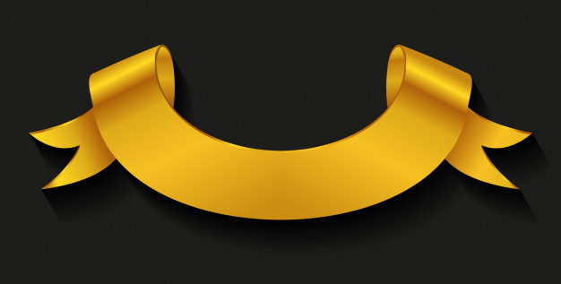 626x317 Golden Ribbon Banner Vector Premium Download