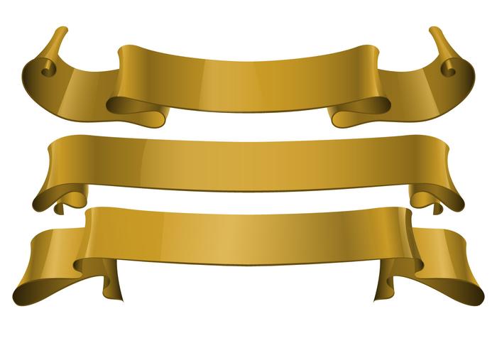 700x490 Gold Ribbon Free Vector Art