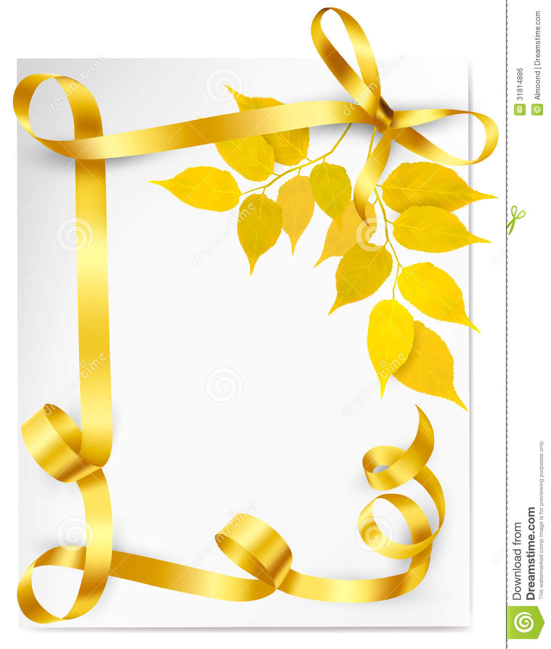 1104x1300 Gold Ribbon Vector Clear Background Images