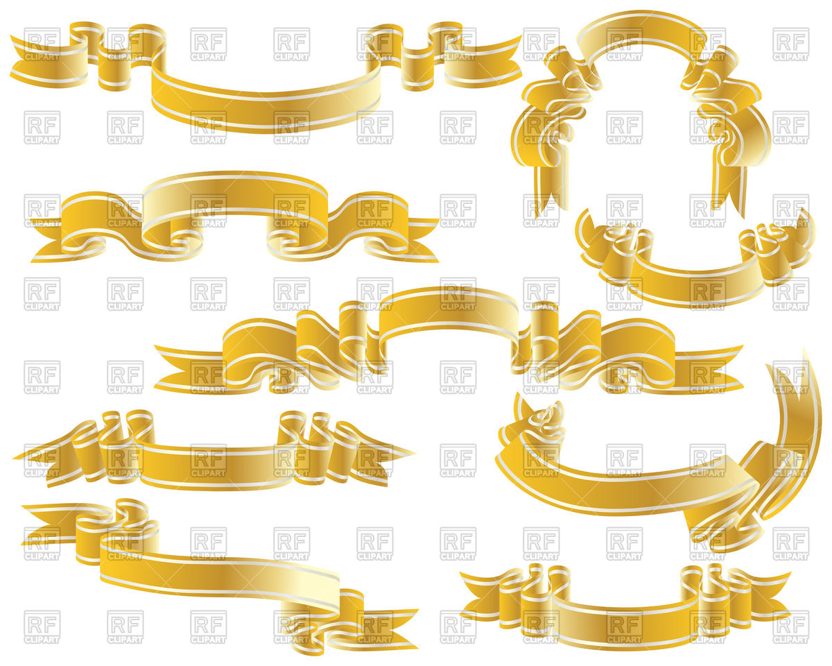 1200x960 Golden Ribbons Vector Image Of Objects Angelp