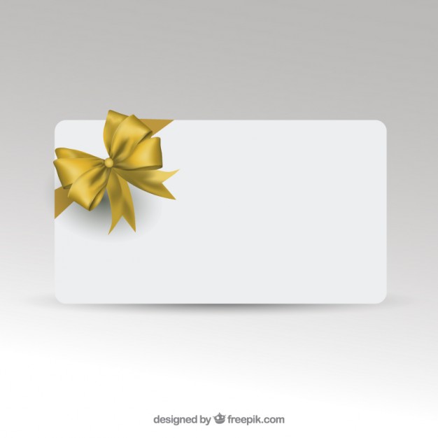 Gift Card Template With Golden Ribbon Free Vector Free Vectors 626x626 Gift Card Template With Golden Ribbon Free Vector Free Vectors