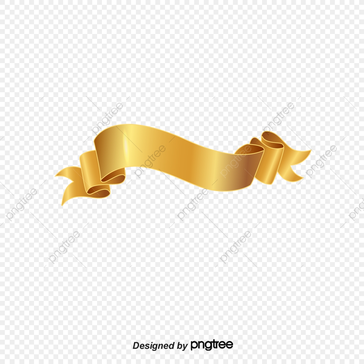 Gold Ribbon Vector Free Download at Vectorified.com | Collection of