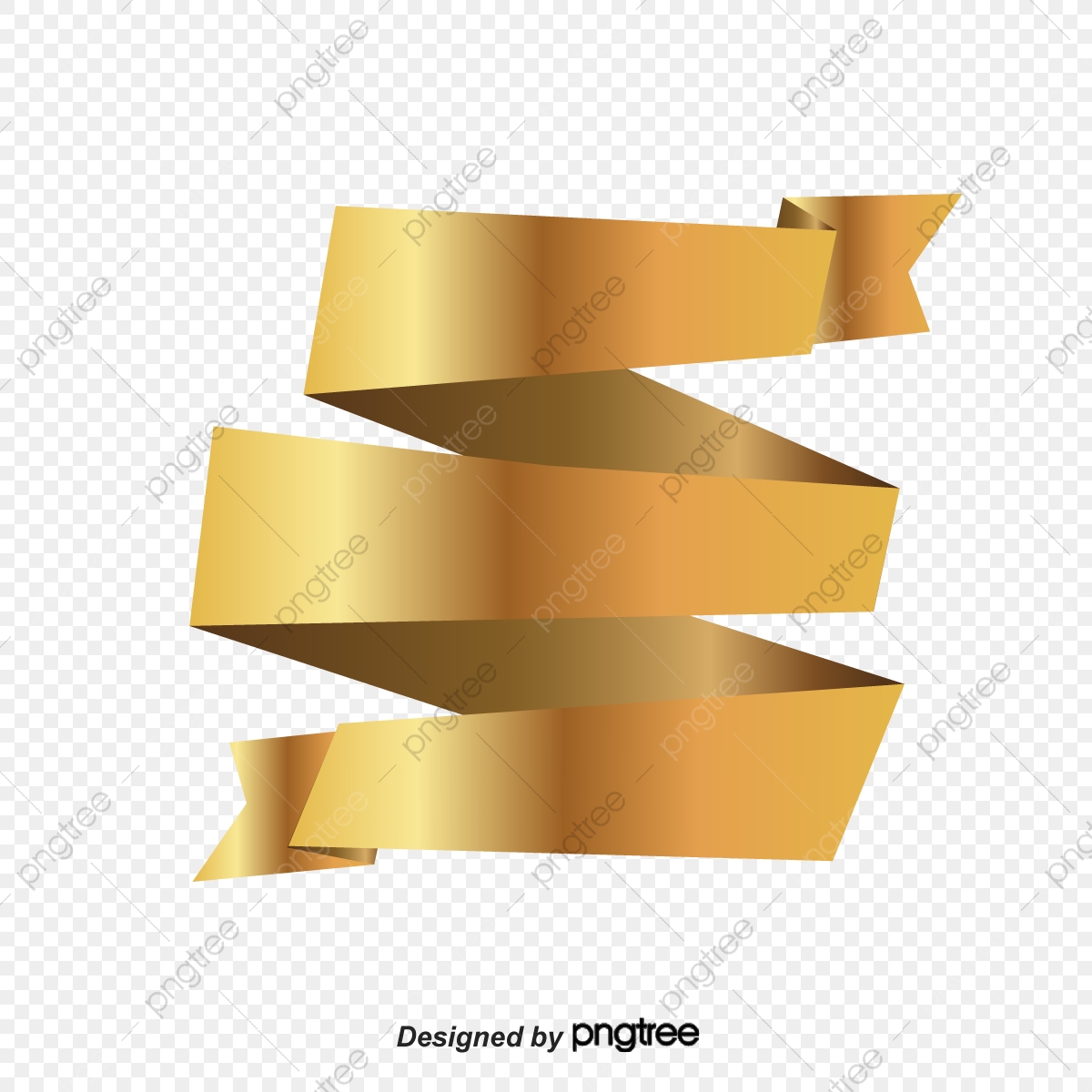 Gold Ribbon Vector Free Download at Vectorified.com | Collection of