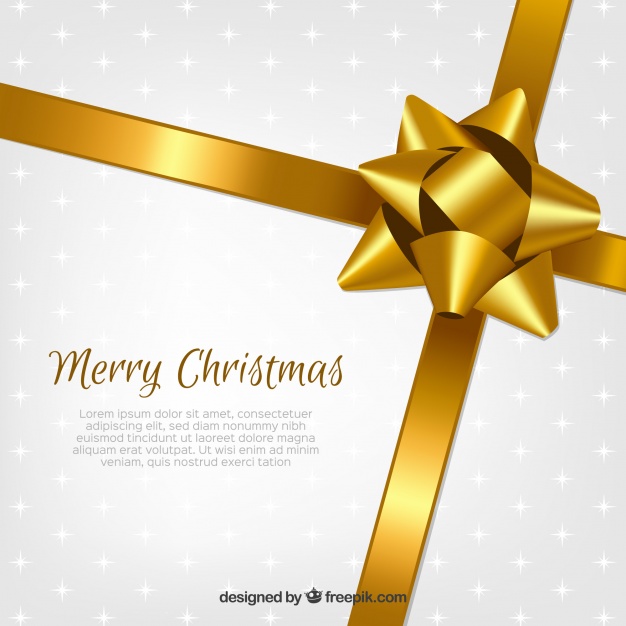 Christmas Background With Golden Ribbons Vector Free Download 626x626 Christmas Background With Golden Ribbons Vector Free Download