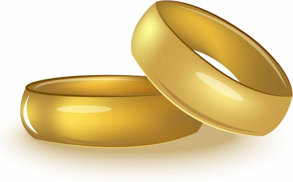 600x372 Simple Wedding Rings Free Vector In Adobe Illustrator