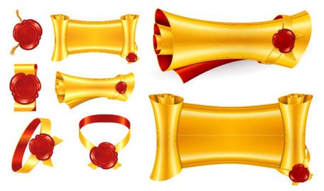 456x269 Free Vector Golden Scrolls Clipart And Vector Graphics