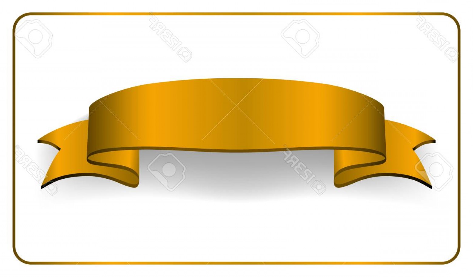 1560x916 Photostock Vector Gold Ribbon Banner Golden Satin Glossy Bow Blank