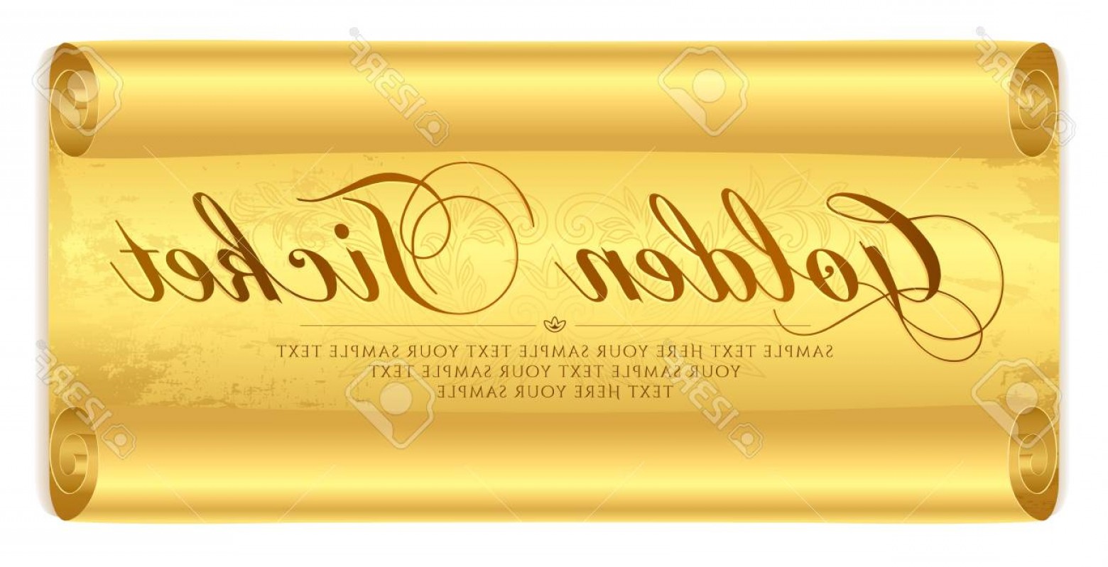 1560x799 Photostock Vector Golden Ticket Gift Certificate Gift Voucher