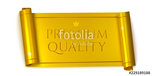 500x250 Premium Quality Horizontal Banners, Realistic Golden Scroll