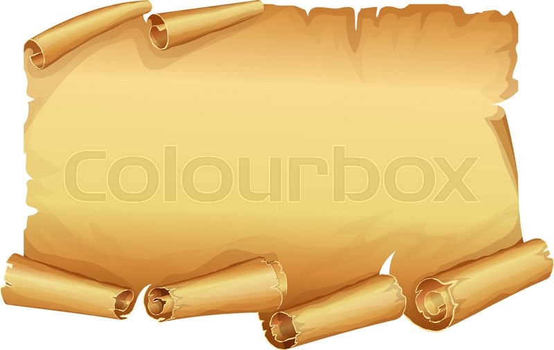 800x505 Big Golden Scroll Of Parchment On Stock Vector Colourbox