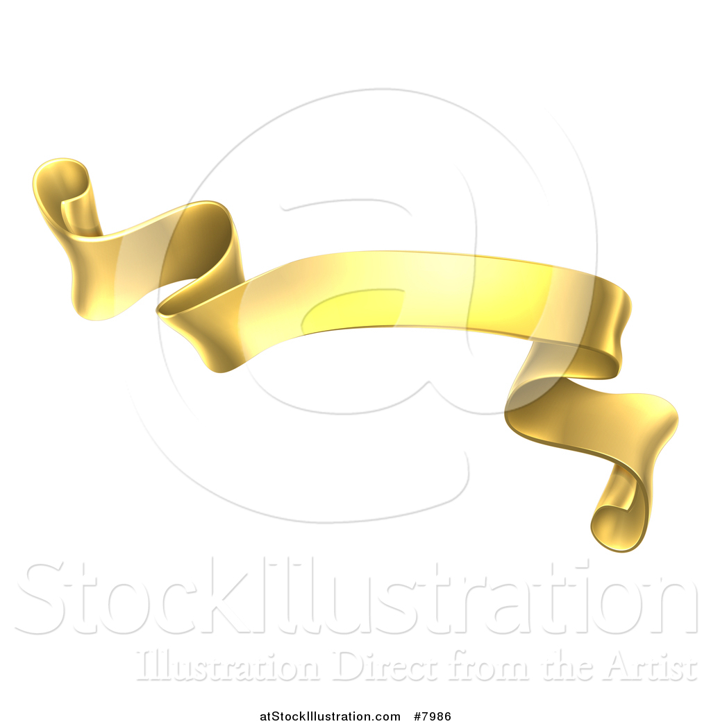1024x1044 Vector Illustration Of A Gold Scroll Ribbon Banner