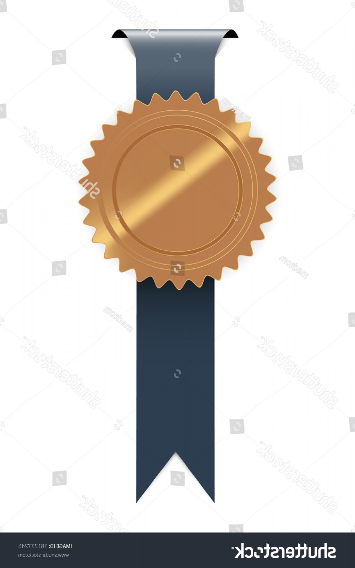 1201x1920 Illustration Gold Seal Ribbon Dark Blue Wallkeeper