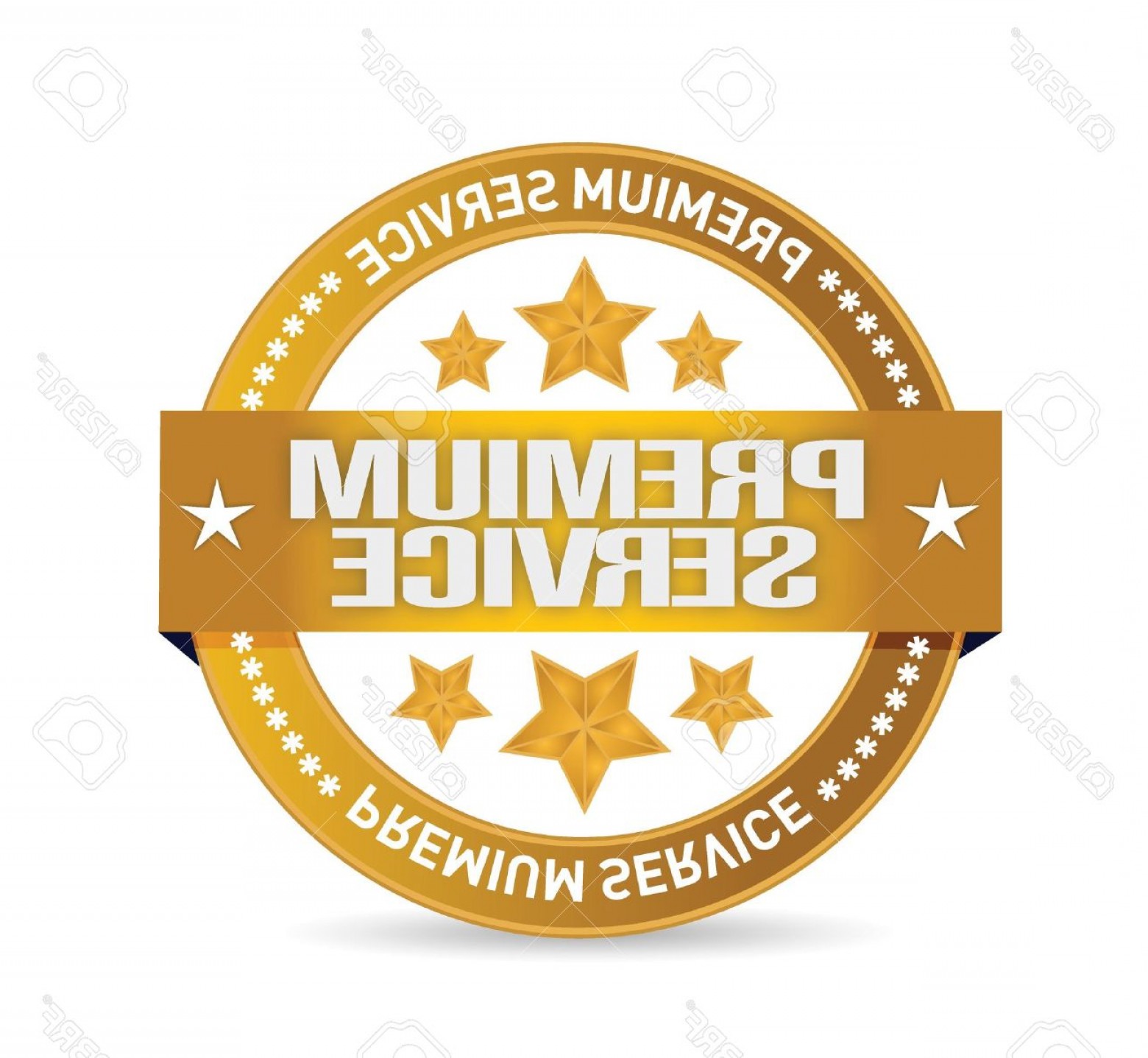 1560x1437 Photostock Vector Premium Service Gold Seal Illustration Design