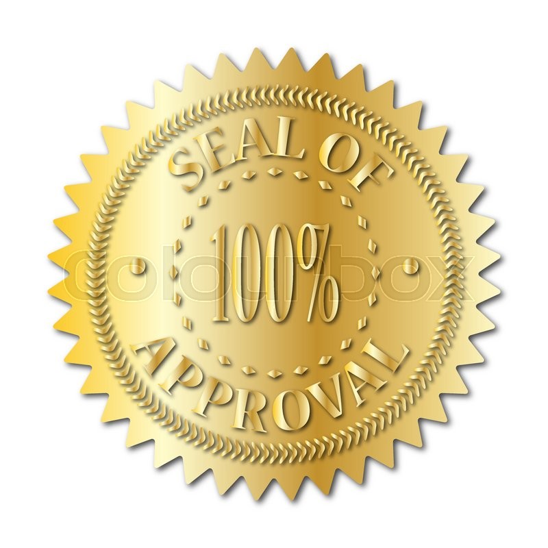 800x800 A Gold Seal Of Approval Badge Isolated Stock Vector Colourbox