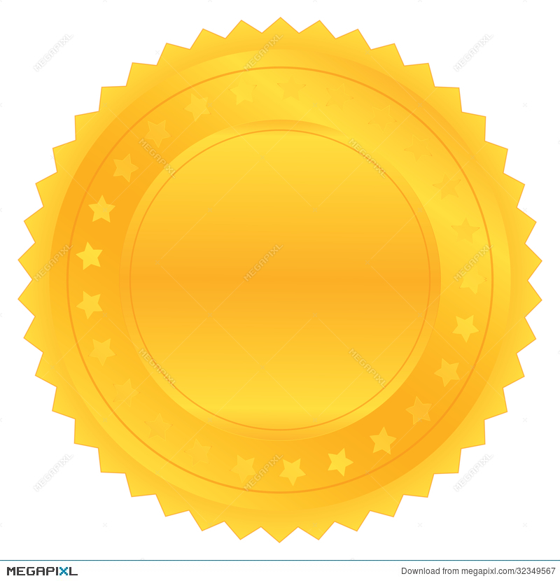 800x830 Vector Gold Seal Illustration