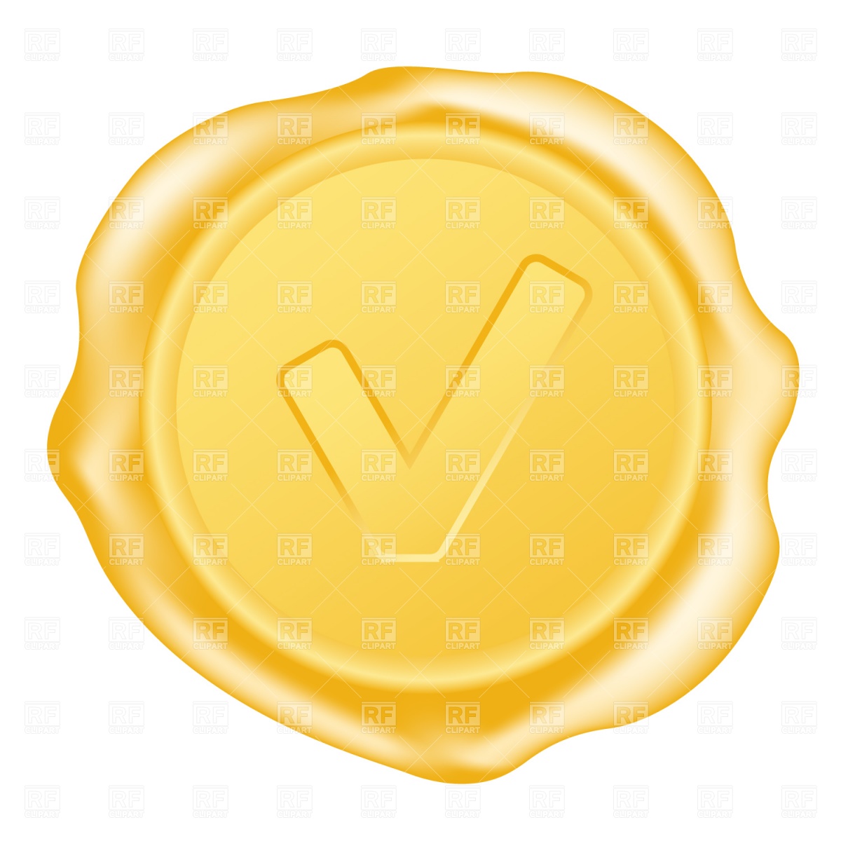 1200x1200 Certified Golden Seal With Check Mark Vector Image Of Signs
