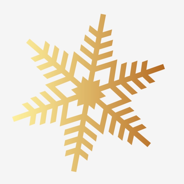 640x640 Gold Snowflake, Gold, Snow, Golden Vector Png And Vector