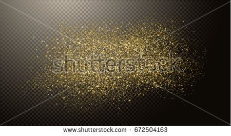450x265 Gold Glitter Dust, Cloud Abstract Elements On Transparent