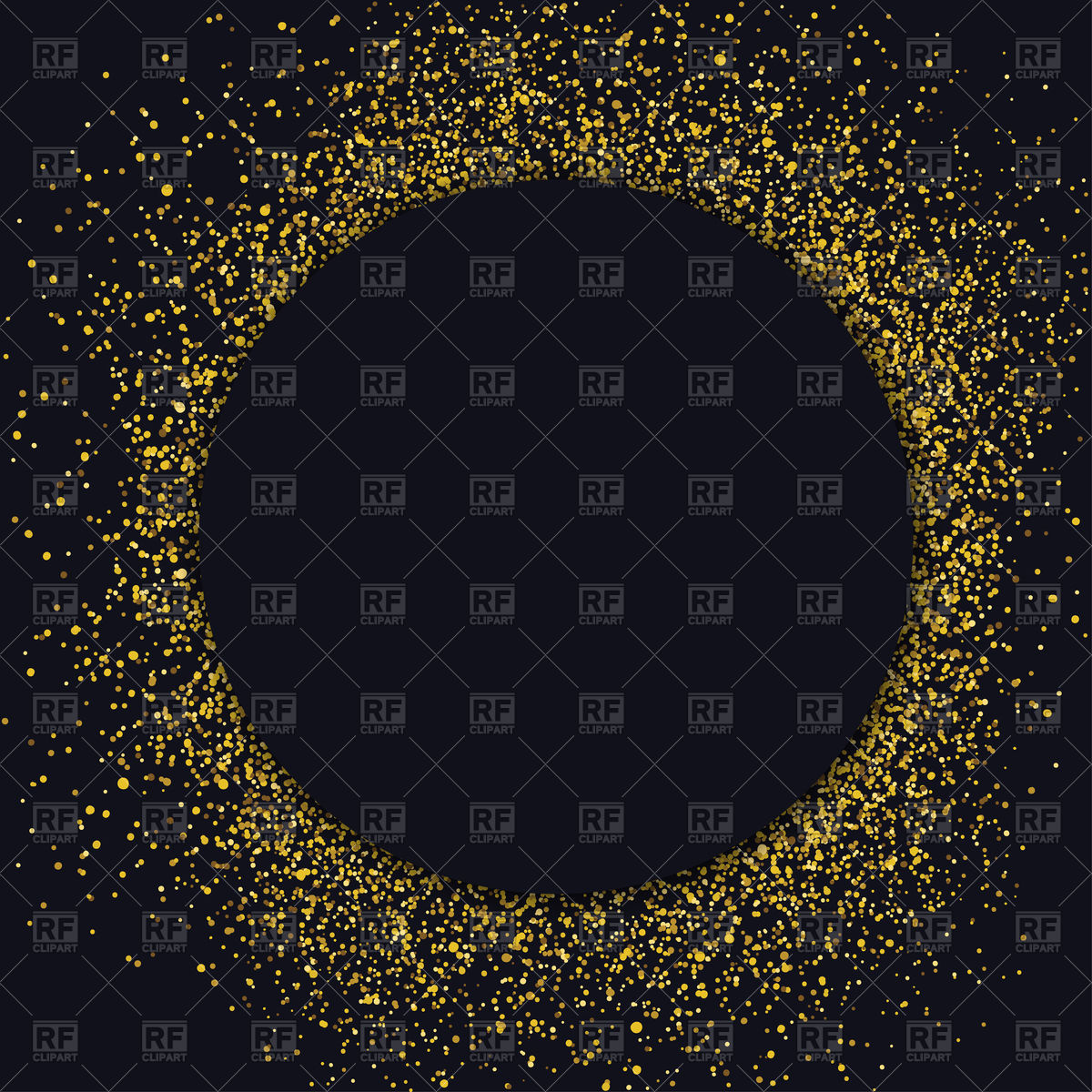 1200x1200 Circle With Gold Glitter Vector Image Of Backgrounds, Textures