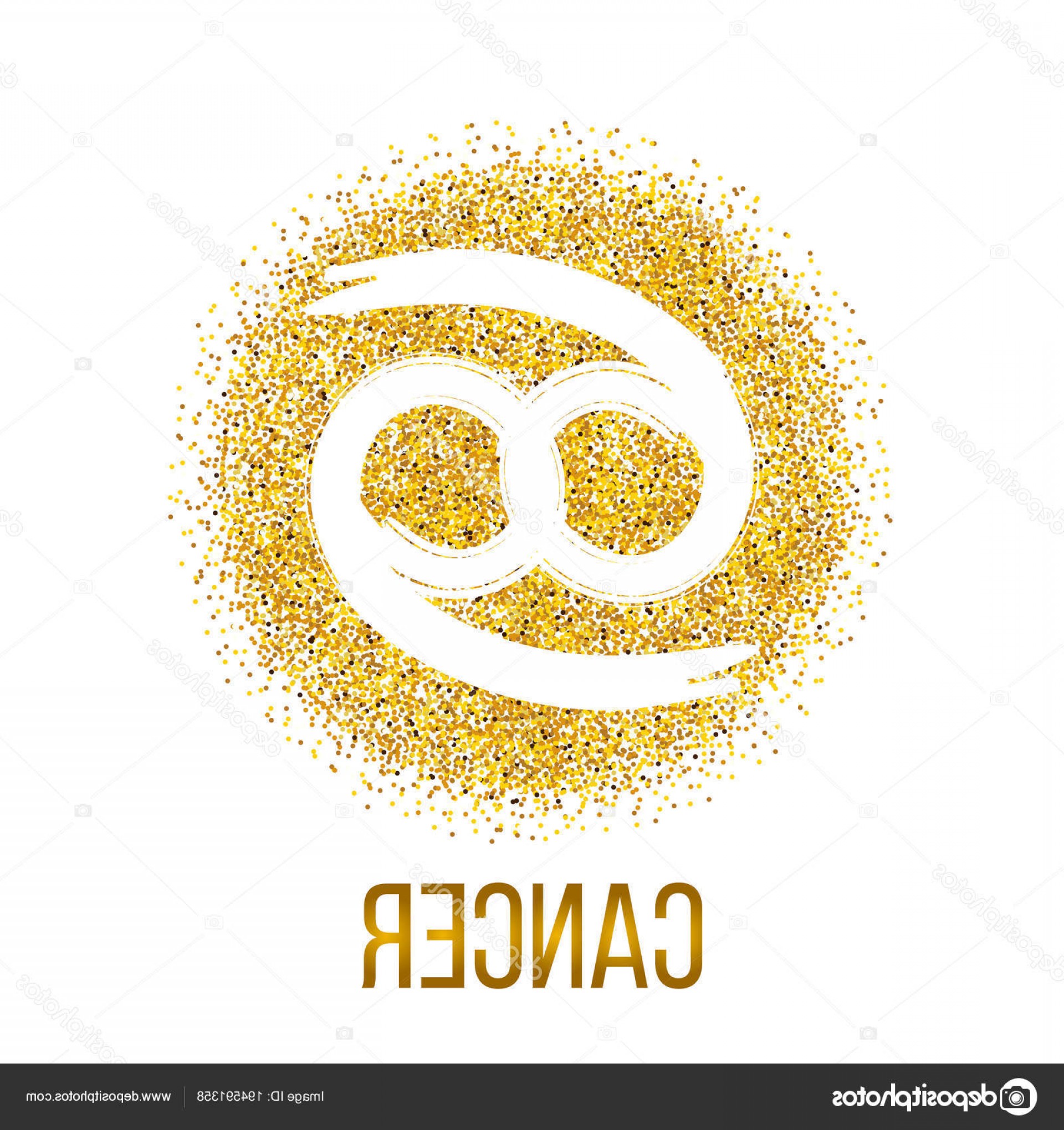 1920x2040 Stock Illustration Cancer Gold Sparkle Vector Zodiac Soidergi