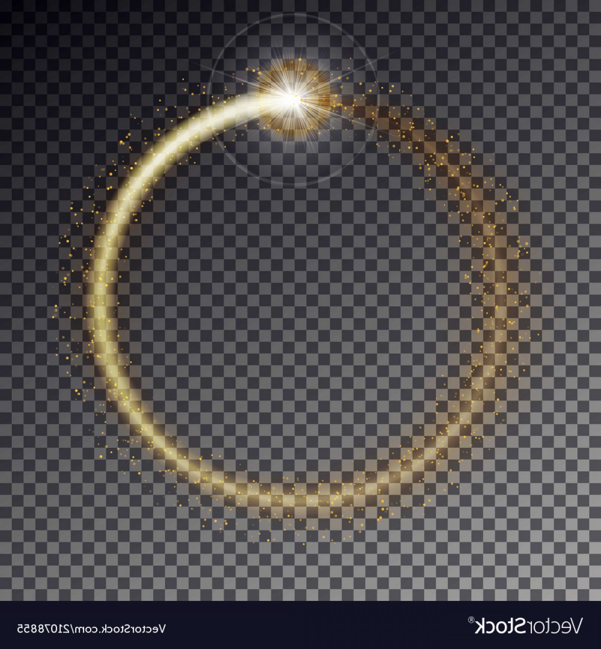 1200x1296 Transparent Golden Light Frame With Sparkle Vector Hoodamathrun