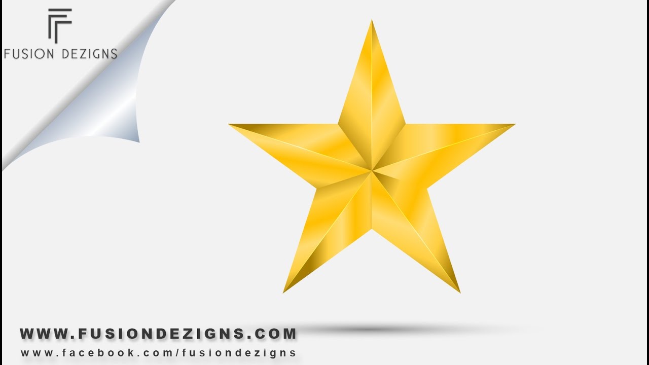 1280x720 Gold Star Vector Adobe Illustrator
