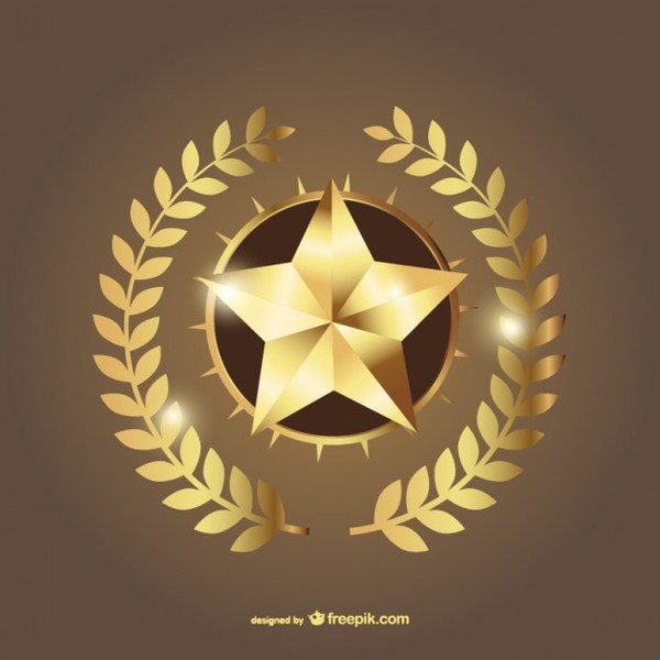 600x600 Gold Star Vector Free Vectors