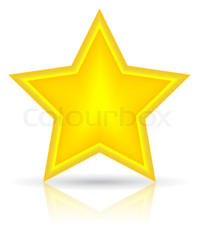 681x800 Golden Star Vector Illustration Stock Vector Colourbox
